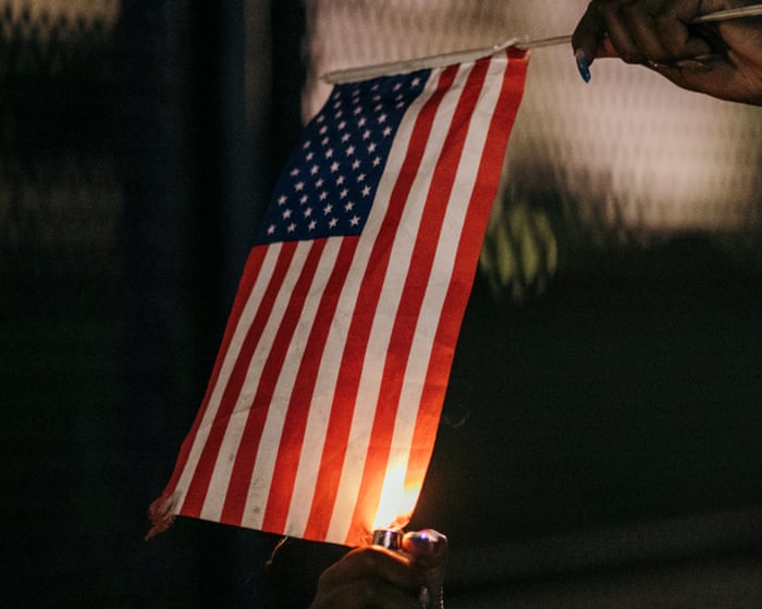 Trump news at a glance: president takes on supreme court with order to criminalise flag burning