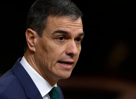 Spain's prime minister Pedro Sánchez speaking the Spanish lower house, Congress of Deputies, in Madrid last month.