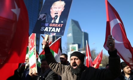 In Istanbul, protests against the US recognition of Jerusalem as capital of Israel.