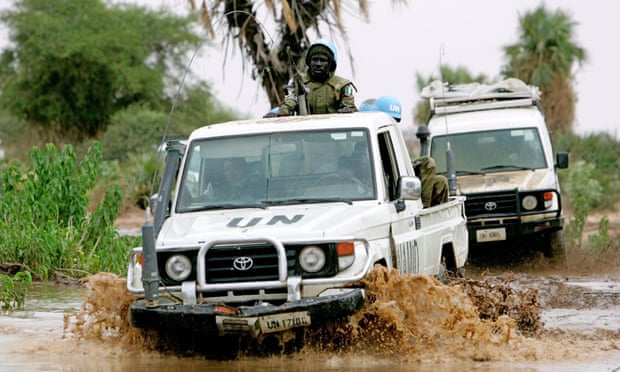 A convoy of the UN mission in Darfur.