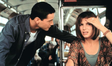 Keanu Reeves and Sandra Bullock in the 1994 film Speed