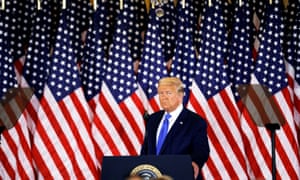 Donald Trump at the White House on 4 November.