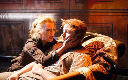 Lesley Manville and Jack Lowden in Ghosts at Trafalgar Studios, London, in 2014.