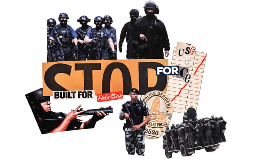 illustration - collage showing police