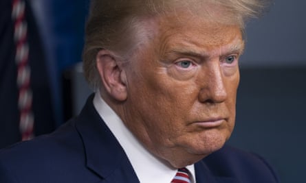 Donald Trump at a press briefing in Washington DC, 27 September 2020