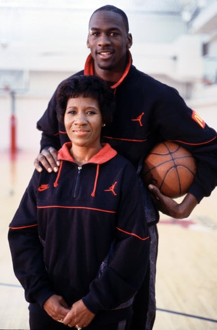 Michael Jordan and his mother Deloris Jordan in 1988.