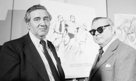 Superman creators Jerry Siegel and Joe Shuster, who signed away their rights to royalties for $65 apiece in 1938.