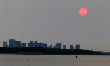Boston skyline last night.