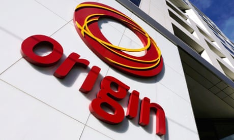 The logo of Australian energy company Origin is pictured in Melbourne, Australia