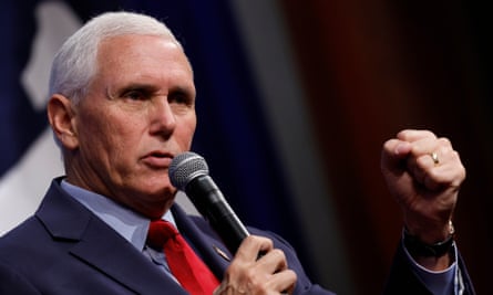 Mike Pence speaks during an event to promote his new book.