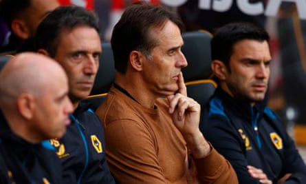 Julen Lopetegui pictured during preseason at Wolves.