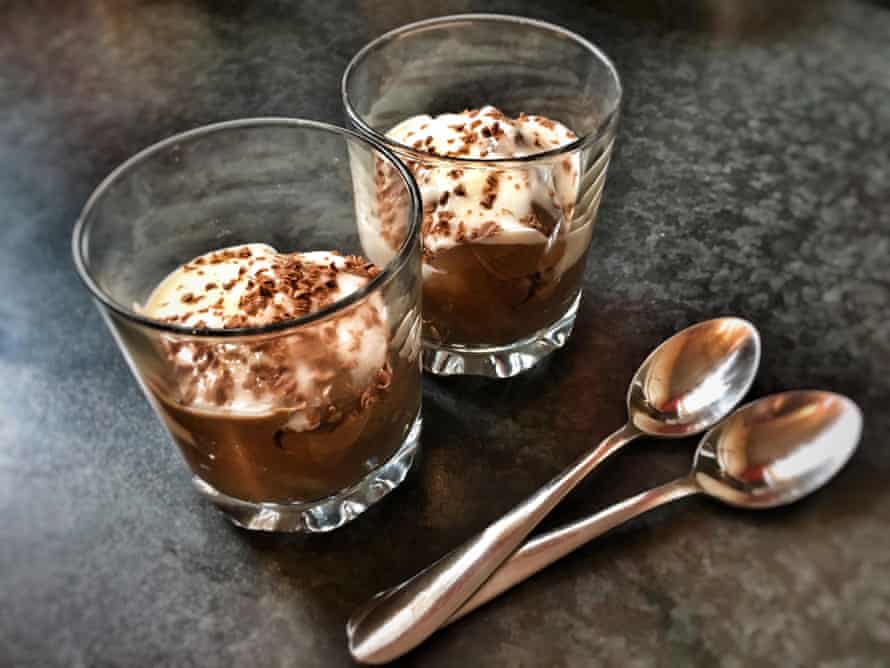 Chocolate avocado peanut butter pudding.