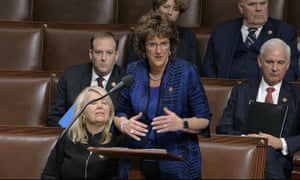 Jackie Walorski speaks as the House of Representatives debates the articles of impeachment against Donald Trump at the Capitol in Washington, on 18 December 2019.