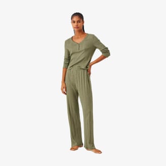 John Lewis Pointelle Knit Long Pyjama Set