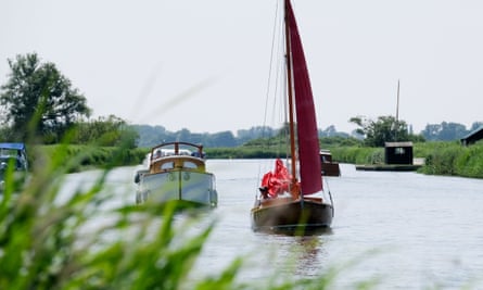 Norfolk Broads near Potter Heigham a few miles north of Clippesby Hall.