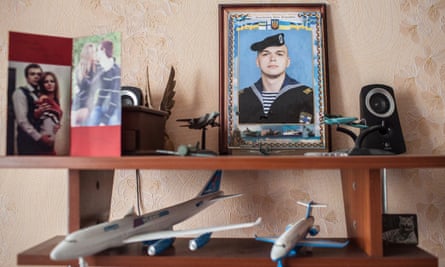 A photograph of Andrey Lozinsky at his mother’s, home in Ukraine