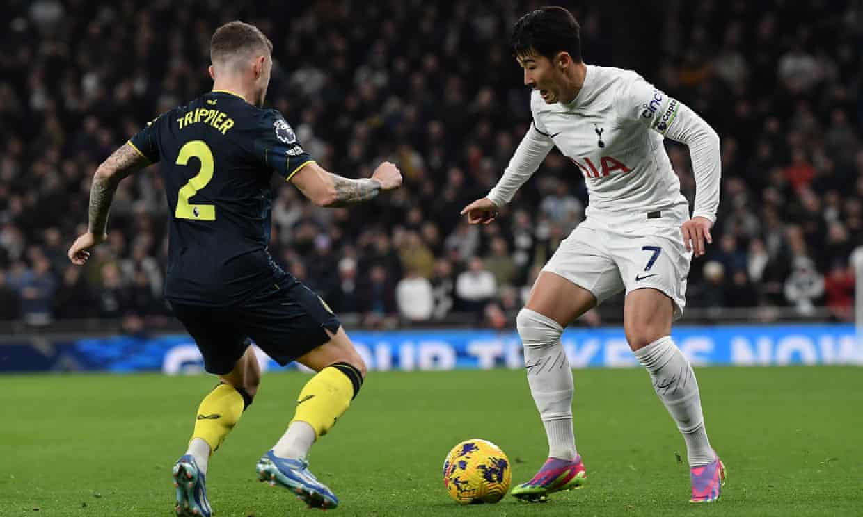 Son Heung-min gave Kieran Trippier a torrid afternoon. Photograph: Clive Howes/ProSports/Shutterstock