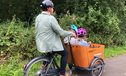 Family cycling in York