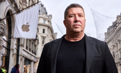 Patrick Racz outside the Apple Store in London