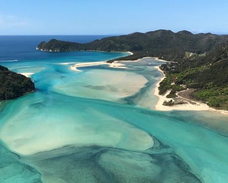 Awaroa Bay from the air