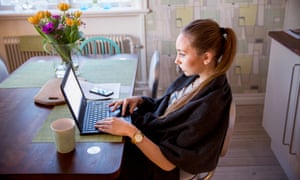 woman using laptop