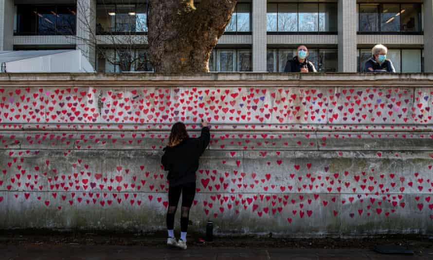 The Covid memorial wall in London.