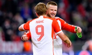 Bayern Munich v Arsenal - UEFA Champions League - Quarter-Final - Second Leg - Allianz Arena<br>Bayern Munich's Harry Kane celebrates with team-mate Eric Dier at the end of the UEFA Champions League quarter-final, second leg match at the Allianz Arena, Munich. Picture date: Wednesday April 17, 2024. PA Photo. See PA story SOCCER Arsenal. Photo credit should read: Nick Potts/PA Wire.
RESTRICTIONS: Use subject to restrictions. Editorial use only, no commercial use without prior consent from rights holder.