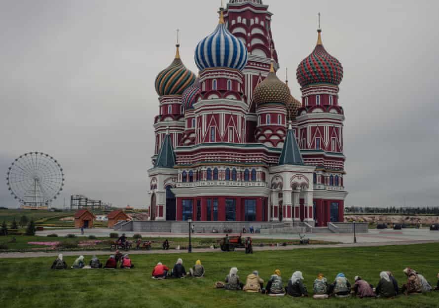 A copy of Moscow’s St Basil’s Cathedral in Manzhouli, China, August 2015