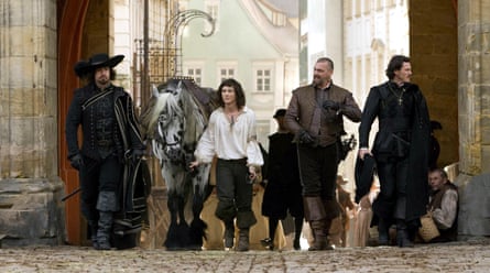 Matthew Macfadyen, Logan Lerman, Ray Stevenson and Luke Evens in The Three Musketeers