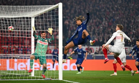 Bradley Barcola puts PSG ahead against Stuttgart.