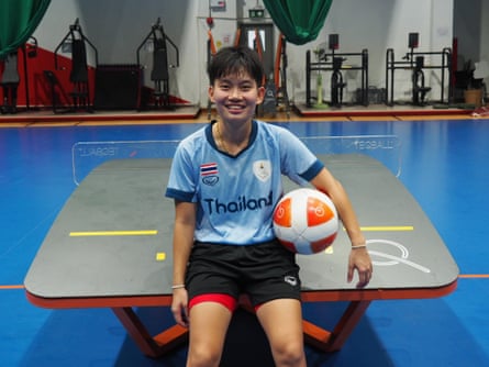 For feature on the new sport “Teqball”. The Thai national team are the strongest country in the sport at the moment. Jutatip Kuntatong - No. 1 ranked woman Teqball player, 2025 World Champion for both women’s single and doubles category.