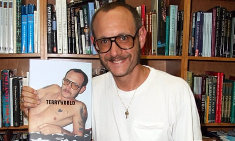 Terry Richardson with a copy of his book, ‘TerryWorld’.