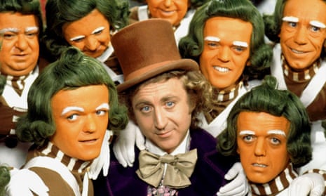 A charmingly inconsistent sociopath ... Gene Wilder with the Oompa Loompas in Willy Wonka and the Chocolate Factory.