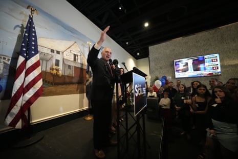 House Republican Whip Steve Scalise of Louisiana addresses constituents as he celebrates his reelection in the New Orleans suburb of Metairie on Tuesday, 8 November 2022.