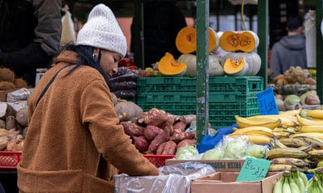 People shopping for fruit and vegetables at Birmingham Open Market