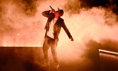 Jay-Z on stage. 