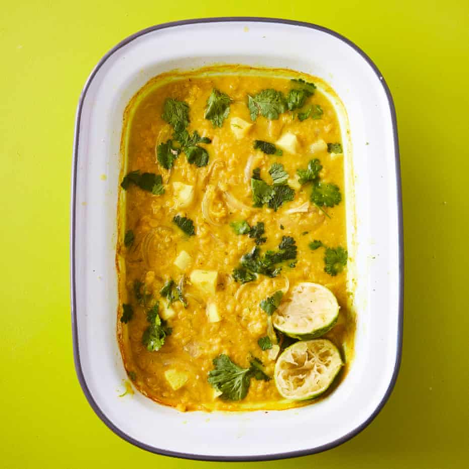 Lime and coconut dal.