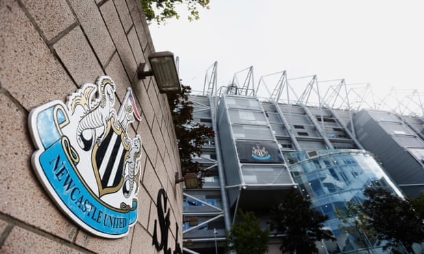 A general view of the Newcastle United stadium where offices were raided on Wednesday morning.