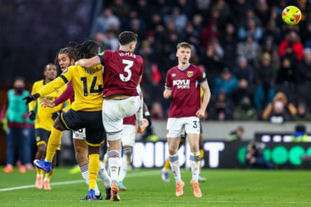 West Ham in action against Wolves