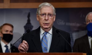 Mitch McConnell speaks at a news conference on Capitol Hill.