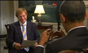 Kerry O’Brien interviewing President Barack Obama