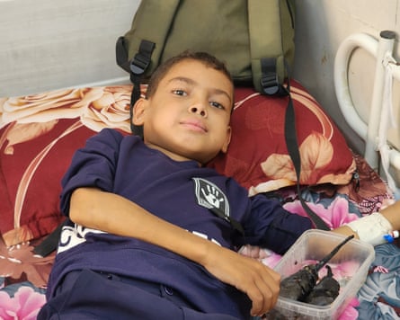 Eight-year-old Abdel Karim Wahdan spends his days betwixt infirmary beds and injections that he hates.