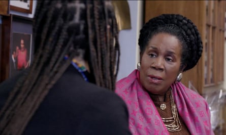 Congresswoman Sheila Jackson Lee sits with Evanston, Elle Alderman, and Robin Roe Simmons, in the congresswoman's office in Washington, DC.