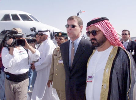 Andrew Mountbatten-Windsor at the international airshow in Dubai in 2001