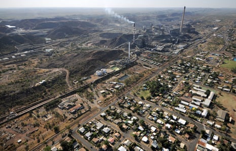 An aerial view of the township of Mount Isa.