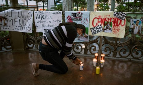 A protest over the murder of journalist Jacinto Romero Flores in August. Mexico is the western hemisphere’s most dangerous place for journalists.