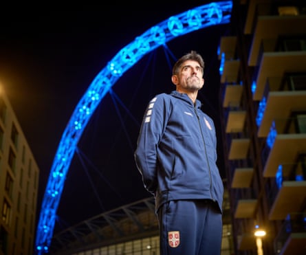 Veljko Paunovic outside Wembley