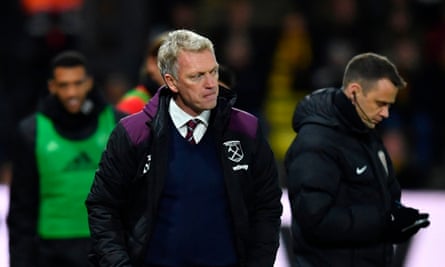 David Moyes watches on as West Ham slipped to their seventh defeat in the first 12 Premier League games.