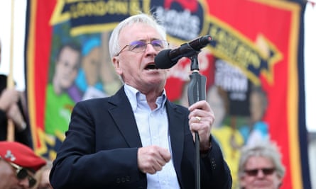 John McDonnell addressed a May Day rally in Trafalgar Square on Monday
