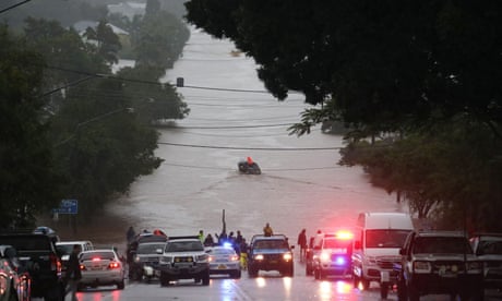 Flooding in the town of Lismore, New South Wales